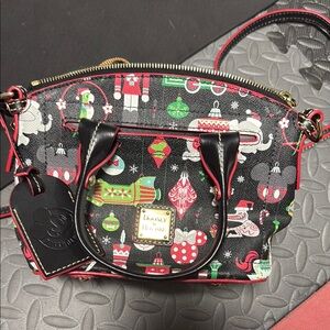Dooney & Bourke Festive Black and Red Satchel Annual Passholder